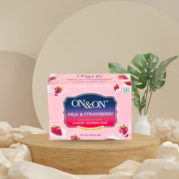 On&On Milk & Strawberry Luxury Bathing Bar 75 Gms